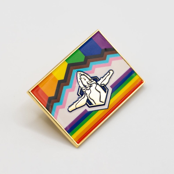 Pride Flag Enamel Pin (Rectangle)